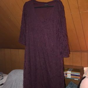 Lane Bryant 14/16 burgundy lace dress cocktail